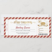 Hockey Game Überraschung Weihnachtsgeschenk Ticket Einladung (Vorderseite)