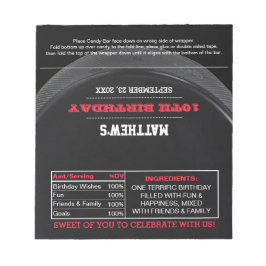 Hockey Gastgeschenk Chocolate Candy Wrappers Notizblock