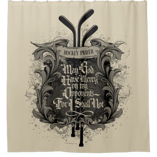 Hockey-Gebet Duschvorhang (Vorderseite)