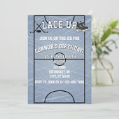 Hockey Geburtstag Einladung (Stehend Vorderseite)