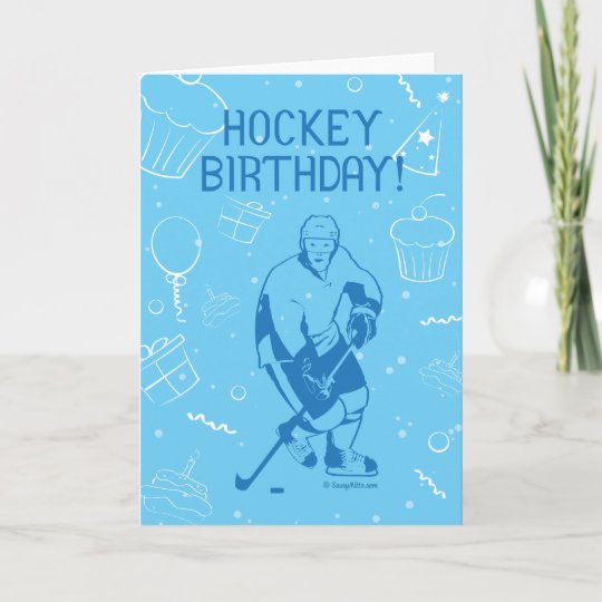 Hockey Geburtstag Gruss Karte Mann Karte Zazzle De