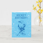 Hockey Geburtstag! Grußkarte - Frau Karte (Gelbe Blume)