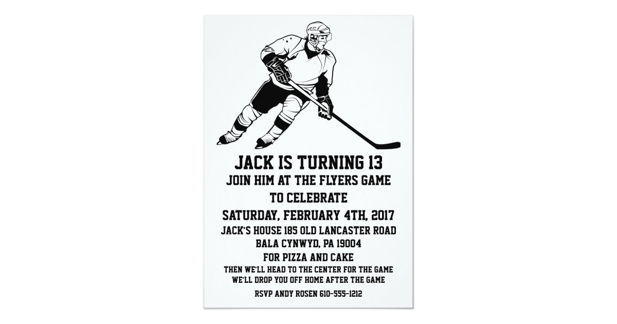 HOCKEYGEBURTSTAGSPARTY EINLADUNG Zazzle.de