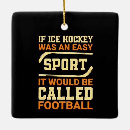 Hockey gegen Fußball Keramikornament (Rückseite)