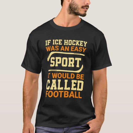 Hockey gegen Fußball T-Shirt (Vorderseite)