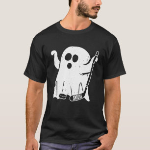 Hockey-Geist-Trick oder Behandlung lustiges Hallow T-Shirt