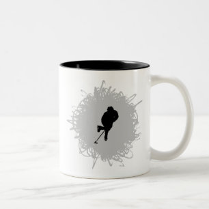 Hockey-Gekritzel-Art Zweifarbige Tasse
