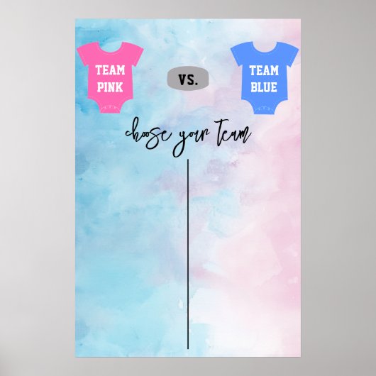 Hockey Gender Reveal Game - Stimmen Sie ab Poster (Vorne)