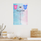 Hockey Gender Reveal Game - Stimmen Sie ab Poster (Küche)