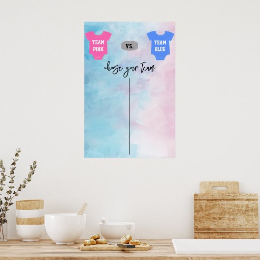 Hockey Gender Reveal Game - Stimmen Sie ab Poster (Küche)