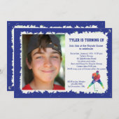 Hockey Geometrics Foto Einladung (Vorne/Hinten)