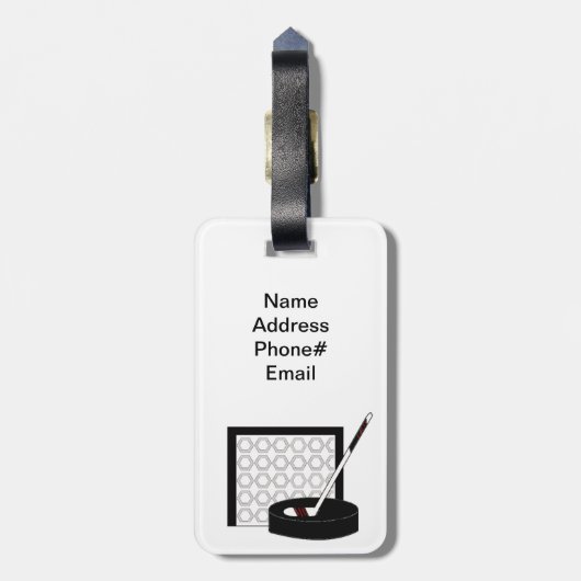 Hockey Gepäckanhänger (Rückseite vertikal)