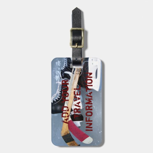 Hockey Gepäckanhänger (Vorderseite vertikal)