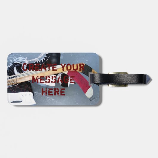 Hockey Gepäckanhänger (Rückseite horizontal)