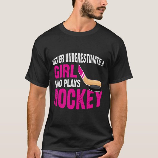 Hockey-Geschenke für Girls Girl Hockey Player Girl T-Shirt (Vorderseite)