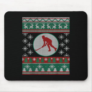 Hockey-Geschenkidee für hässliche Weihnachten Fiel Mousepad