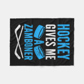 Hockey gibt mir einen Zamboner Fleecedecke (Vorderseite (Horizontal))