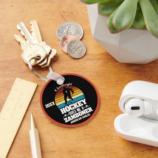 Hockey gibt mir einen Zamboner Schlüsselanhänger (Schreibtisch)