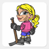 Hockey Girl 2 Sticker (Vorderseite)