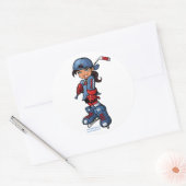 Hockey Girl 3" Round Stickers (Umschlag)