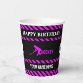 Hockey Girl Birthday, Hockey Player Gift Pappbecher (Rückseite)