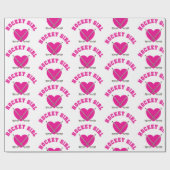 Hockey Girl Geschenkpapier (Flach)