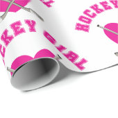 Hockey Girl Geschenkpapier (Rolleneckpunkt)