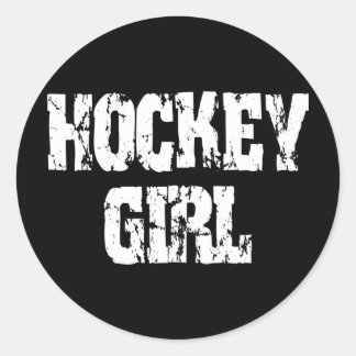 Hockey Girl Hockey Girls Runder Aufkleber
