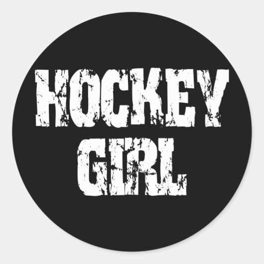 Hockey Girl Hockey Girls Runder Aufkleber (Vorderseite)