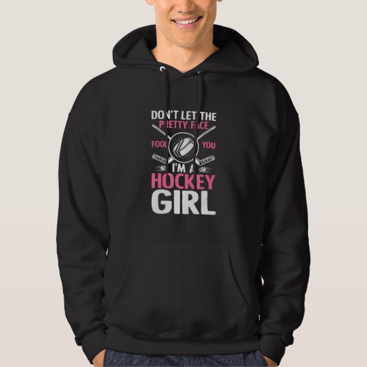 Hockey Girl Saying Hockey Player Hoodie (Vorderseite)