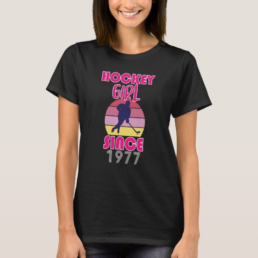 Hockey girl since 1977 T-Shirt (Vorderseite)