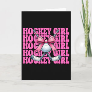 Hockey Girl Street-Hockey-Girl Coquette-Schleife ( Karte