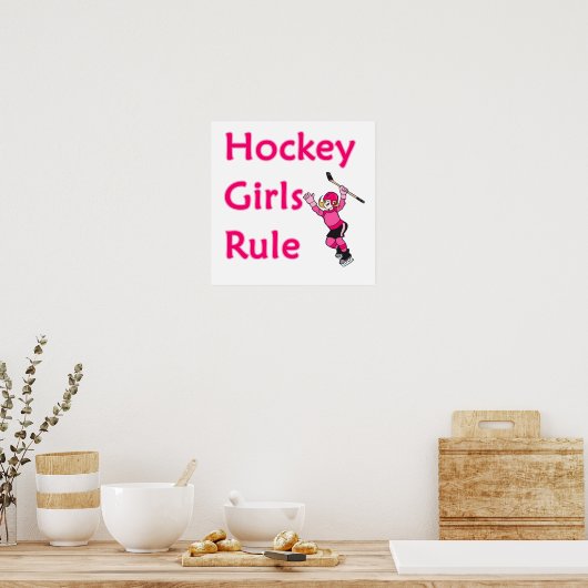 Hockey-Girls-Regel Poster (Küche)