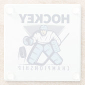 Hockey Glasuntersetzer (Rückseite)
