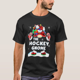 Hockey Gnome Red Kariert Gnomies Matching Family C T-Shirt