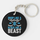 Hockey-Goal-Block wie eine Bestie Schlüsselanhänger (Rückseite)