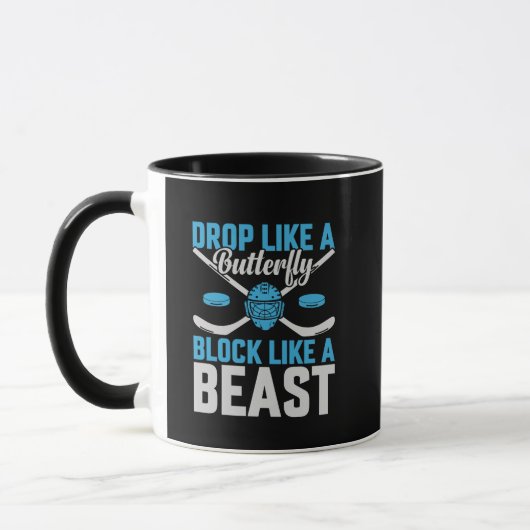 Hockey-Goal-Block wie eine Bestie Tasse (Links)