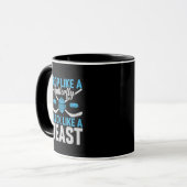 Hockey-Goal-Block wie eine Bestie Tasse (Vorderseite Links)