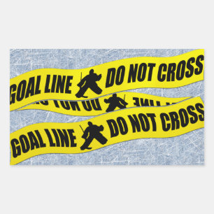 Hockey Goal Line überschreitet keine Aufkleber