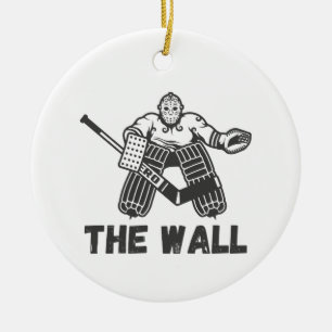 Hockey Goalie Die Mauer Keramik Ornament