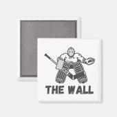 Hockey Goalie Die Mauer Magnet (Vorderseite/Rückseite)