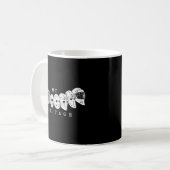 Hockey Goalie Evolution Retro Katzenauge Heritage  Kaffeetasse (Vorderseite Links)