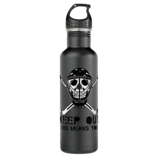 Hockey Goalie Hockey Skull Keep Out 607 player Edelstahlflasche