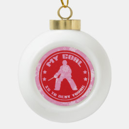 Hockey Goalie Holiday Ornament
