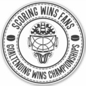 Hockey Goalie Inspiration Aufkleber (Vorderseite)