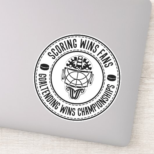 Hockey Goalie Inspiration Aufkleber (Detail)