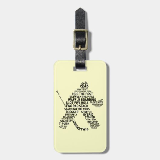 Hockey Goalie Luggage Tag Gepäckanhänger (Vorderseite vertikal)