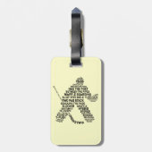 Hockey Goalie Luggage Tag Gepäckanhänger (Rückseite vertikal)