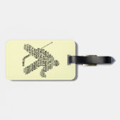 Hockey Goalie Luggage Tag Gepäckanhänger (Rückseite horizontal)