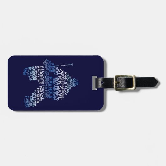 Hockey Goalie Luggage Tag Gepäckanhänger (Vorderseite horizontal)